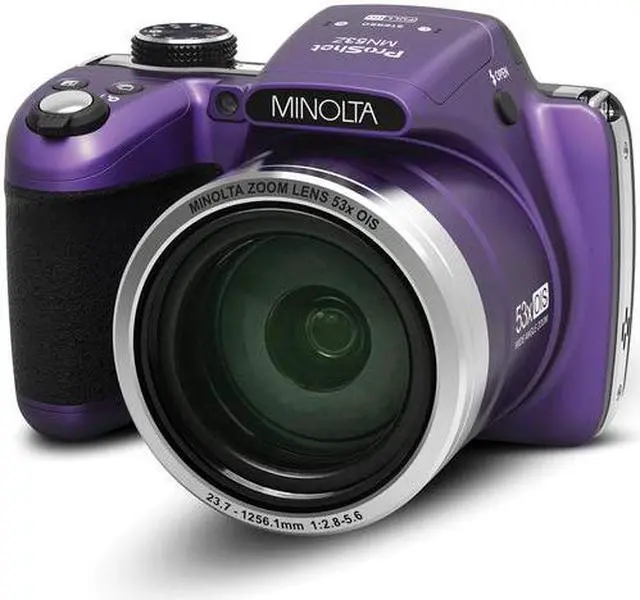 Main image of Minolta MN53Z-P 16.0-Megapixel 53x Zoom Bridge Camera (Purple)