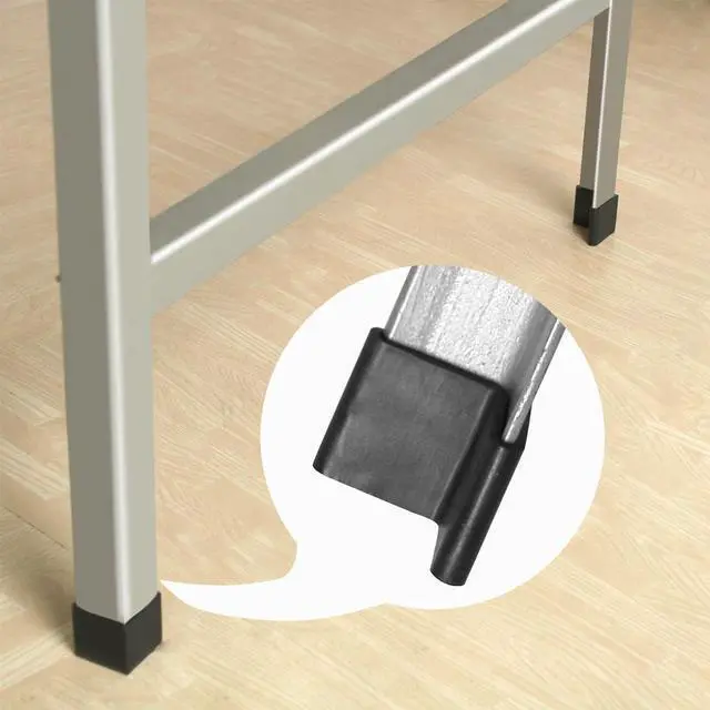 Alt view image 6 of 7 - Furniture Angle Iron Foot Pads L Shaped Rubber Leg Covers Protectors 30 x 30mm 24 Pcs Black