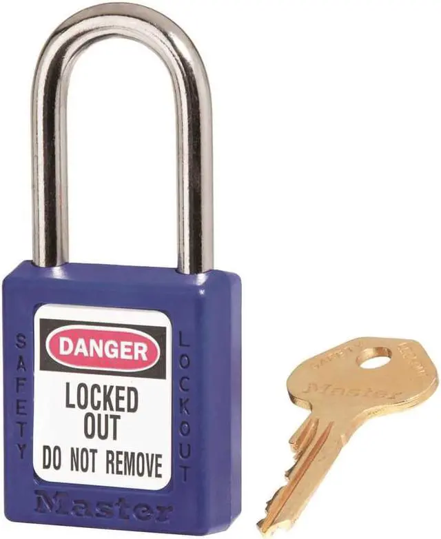 Alt view image 5 of 15 - No. 410 Safety Lockout Padlocks|6 Pin Blue Safety Lock-Out Padlock Key