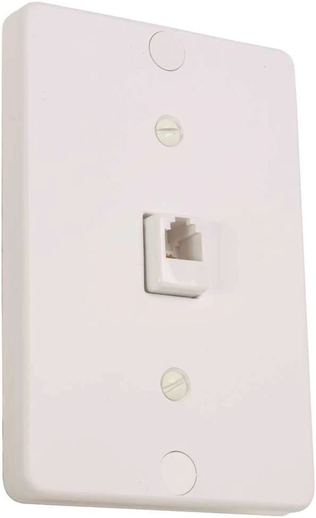 Alt view image 4 of 5 - Surface Mount Wallphone Plate White Leviton Mfg Telephone Accessories 40253-W