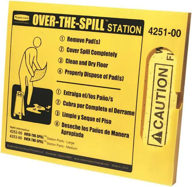 Alt view image 8 of 10 - Over-The-Spill Station Kit Yellow RUBBERMAID HOME Misc Signs, Numbers, Letters