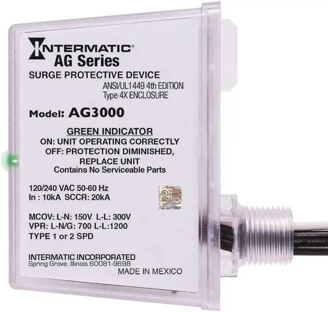 Alt view image 3 of 6 - intermatic ag3000 surge protector