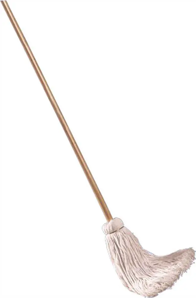 Alt view image 2 of 6 - Boardwalk Deck Mop 48" Wooden Handle 16oz Cotton Fiber Head 116C