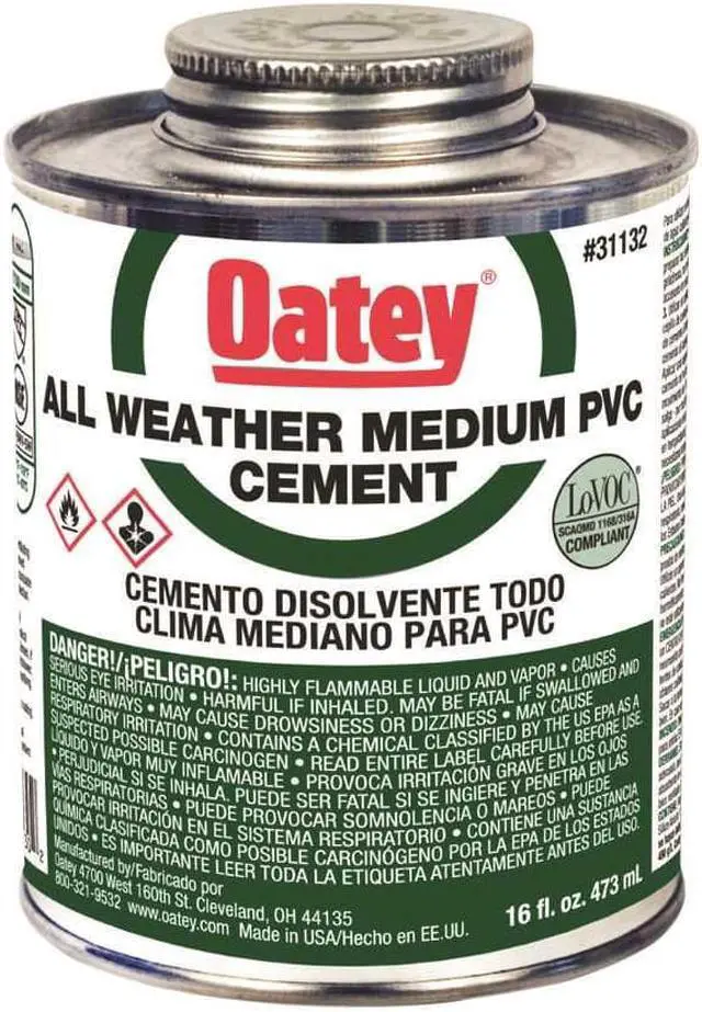 Alt view image 2 of 7 - OATEY 31132 Cement,Low VOC,16 oz.,Clear