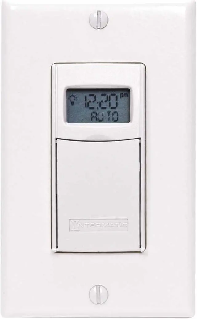 Alt view image 6 of 11 - Intermatic EI600WC Decorator Digital In-Wall 7-Day Astronomic Timer, White
