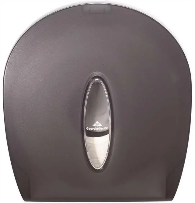 Alt view image 8 of 15 - Georgia Pacific 59009 Jumbo Jr. Bathroom Tissue Dispenser, 11.29" x 10.61" x 5.39", Translucent Smoke