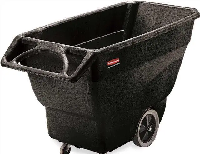Alt view image 4 of 10 - RUBBERMAID FG9T1300BLA 1/2 cu. yd. 450 lb. Tilt Truck