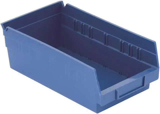 Alt view image 2 of 7 - QUANTUM STORAGE SYSTEMS QSB100BL Blue Shelf Bin, 11-5/8"L x 2-3/4"W x 4"H