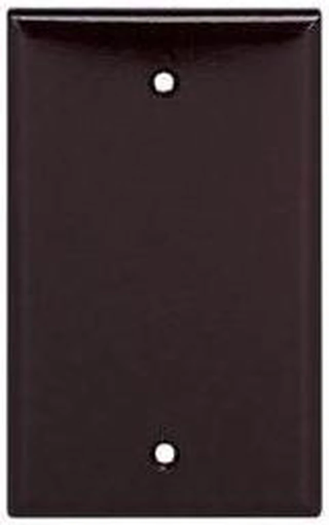 Main image of Cooper Wiring Devices 2129B 1-Gang Blank Wall Plate, Box Mount, Standard Size, Thermoset Plastic, Brown