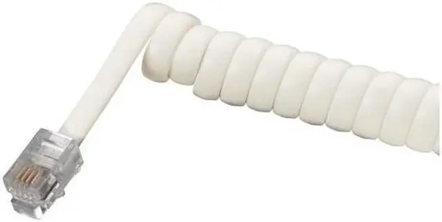 Alt view image 2 of 4 - amertac  zenith th1025a th1025a 25 ft handset coil cord, almond landline telephone accessory