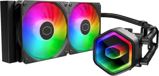 Alt view image 2 of 8 - Cooler Master MasterLiquid 240L Core II ARGB CPU AIO Liquid Cooler (Black) (MLW-D24M-A18PA-R1)