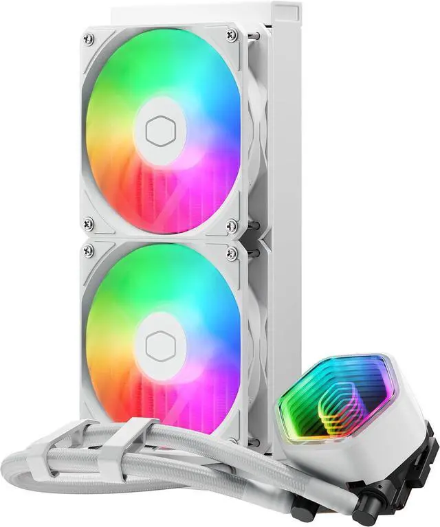 Main image of Cooler Master MasterLiquid 240L Core II ARGB CPU AIO Liquid Cooler (White) (MLW-D24M-A18PA-RW)