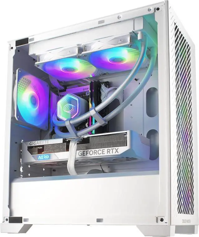 Alt view image 6 of 6 - Cooler Master MasterLiquid 240L Core II ARGB CPU AIO Liquid Cooler (White) (MLW-D24M-A18PA-RW)