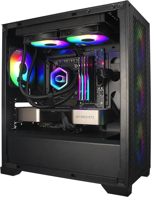 Alt view image 4 of 8 - Cooler Master MasterLiquid 360 Core II ARGB CPU AIO Liquid Cooler (Black) (MLW-D36M-A18PA-R1)
