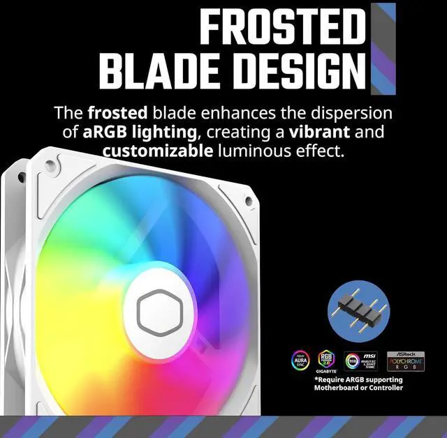 Alt view image 7 of 7 - Cooler Master MasterLiquid 360 Core II ARGB CPU AIO Liquid Cooler (White) (MLW-D36M-A18PA-RW)