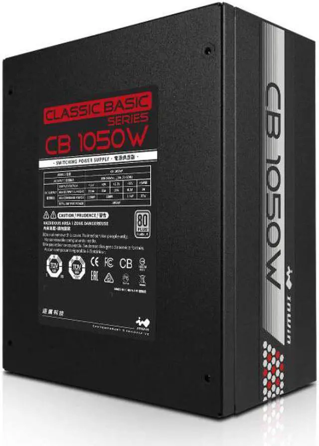 Alt view image 6 of 6 - InWin CB 1050W Classic Basic Series 1050 Watt Fully Modular Power Supply 80+ Platinum Certified Black