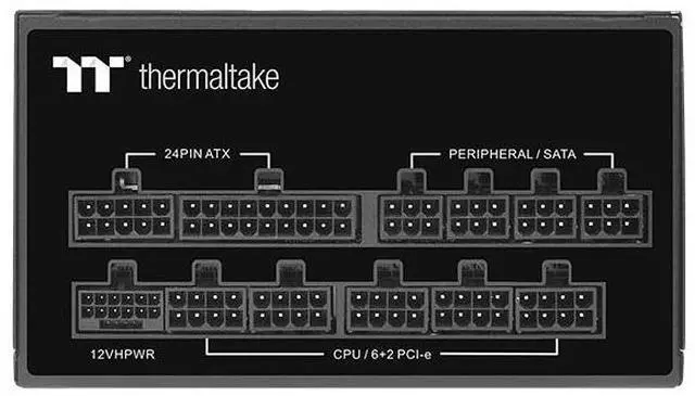 Alt view image 5 of 6 - Thermaltake Toughpower 1050W GF A3 TT Premium Edition 80 PLUS, PCIe 5.0, ATX3.0 Gen5 Gold Modular Power Supply w/ 12VHPWR Connector