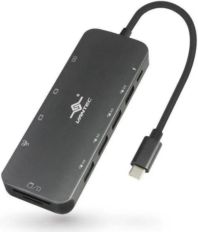 Alt view image 6 of 6 - Vantec Link USB C Multi-Function Hub With 100W Power Delivery