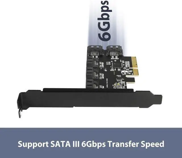 Alt view image 4 of 6 - Vantec 5-Port SATA III 6Gbps PCIe x4 Host Card