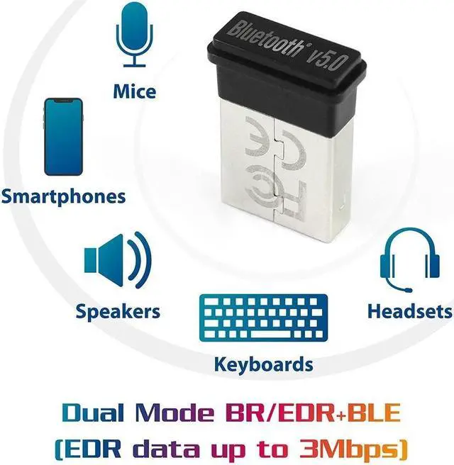 Alt view image 6 of 6 - Vantec Link USB Bluetooth 5.0 Adapter