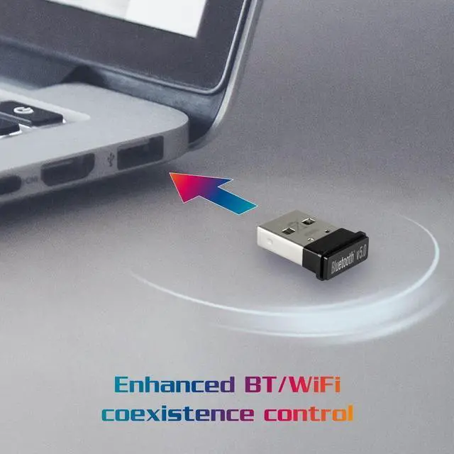 Alt view image 4 of 6 - Vantec Link USB Bluetooth 5.0 Adapter