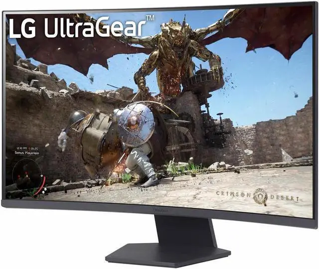 Alt view image 2 of 7 - LG Ultragear™ 32GS60QX - 32” Ultragear™ 1000R Curved Gaming Monitor | QHD, 1ms (GtG), 180Hz / 32-inch QHD (2560x1440) 1000R Curved Display / 180Hz Refresh Rate / HDR10 / AMD FreeSync™
