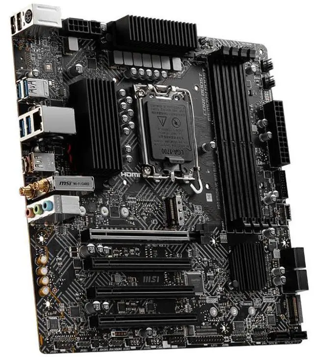 Alt view image 2 of 5 - MSI B760M-VC WIFI BULK Gaming Desktop Motherboard - Intel B760 Chipset - Socket LGA-1700 - Micro ATX - 4x Memory Slots - Gigabit Ethernet - 2.5Gigabit Ethernet - IEEE 802.11 a/b/g/n/ac/ax - 6x SATA