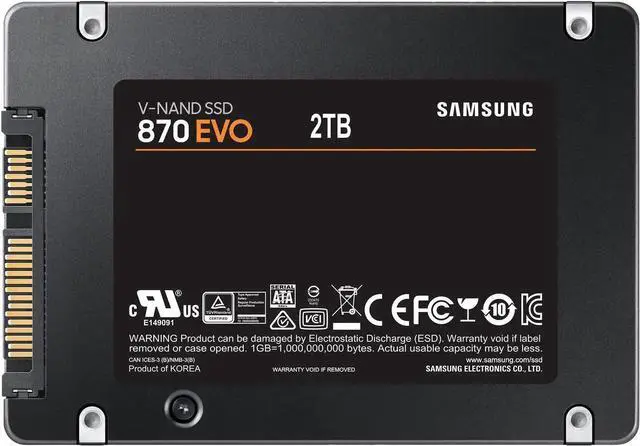 Alt view image 5 of 7 - Open_Box - Samsung Electronics 870 EVO 2TB 2.5 Inch SATA III Internal SSD (MZ-77E2T0B/AM)