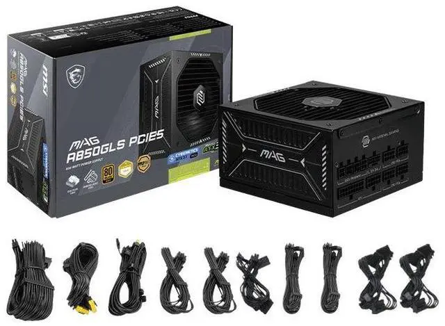 Alt view image 5 of 5 - MSI MAG A850GLS PCIE5, Fully Modular Gaming 850W Power Supply, 80 PLUS Gold, ATX 3.1 & PCIe 5.1 Ready, Native Dual-color 12V-2x6 connector, Semi Digital, Embossed Jacket Cables, 10 Year Warranty