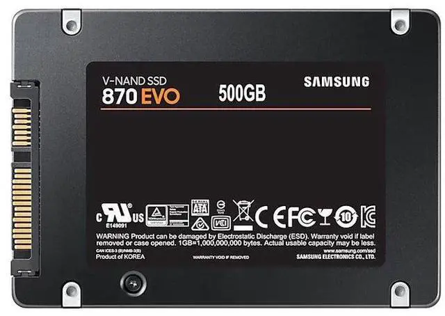 Alt view image 2 of 7 - Open_Box - SAMSUNG 870 EVO 500GB 2.5 Inch SATA III Internal SSD (MZ-77E500B/AM) (MZ-77E500B/AM)