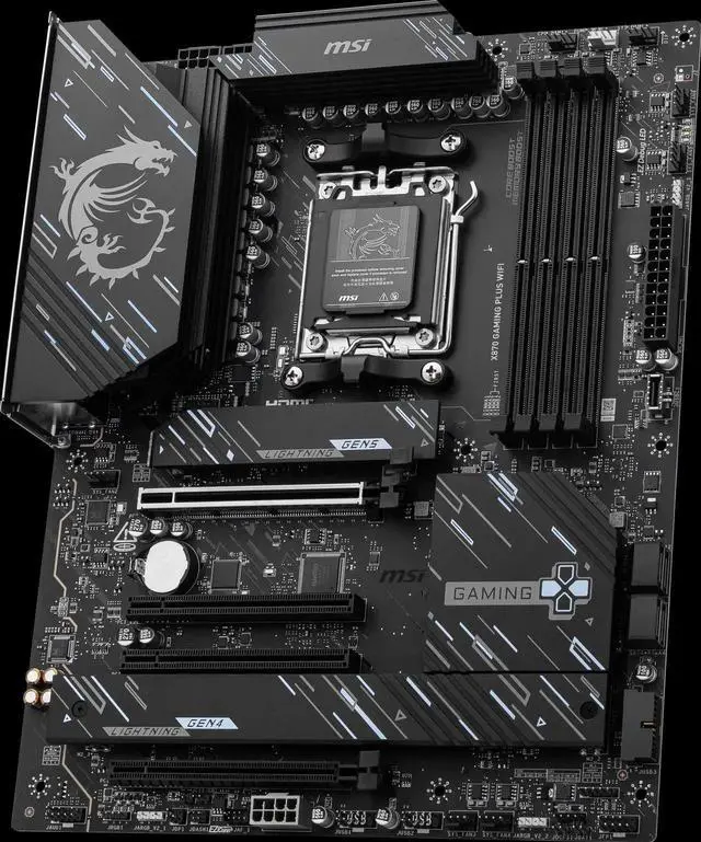 Alt view image 4 of 7 - Factory_New - MSI X870 GAMING PLUS WIFI AM5 AMD X870 ATX Motherboard