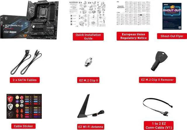 Alt view image 7 of 7 - Factory_New - MSI X870 GAMING PLUS WIFI AM5 AMD X870 ATX Motherboard