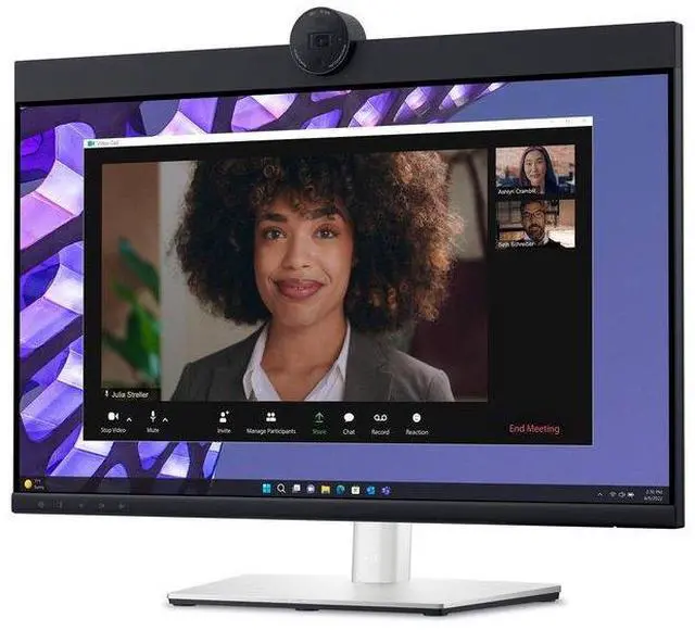 Alt view image 2 of 7 - Open_Box - Dell P2424HEB 24" FHD (1920*1080) Video Conferencing Monitor w/ 2K QHD Webcam, Internal Power Monitor w/ USB-C Hub, 1x RJ45, 1x HDMI & 1x Display Port In/Out