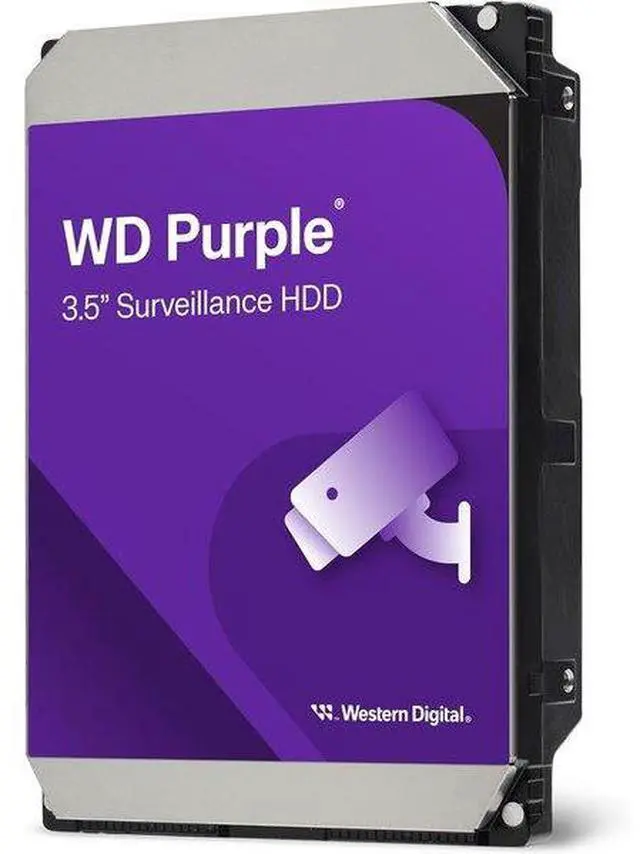 Main image of Western Digital 4TB WD Purple Surveillance Internal Hard Drive HDD - SATA 6 Gb/s, 128 MB Cache, 3.5" (WD44PURZ)