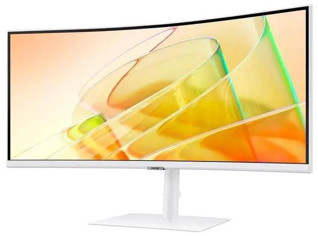 Alt view image 2 of 6 - Open_Box - Samsung 34" ViewFinity S6 Curved LED VA Monitor, UWQHD 100Hz 5ms GTG, AMD FreeSync, HDR10, KVM, Speaker, GbE, USB 3.0 Hub - Warm White (LS34C650TANXGO)