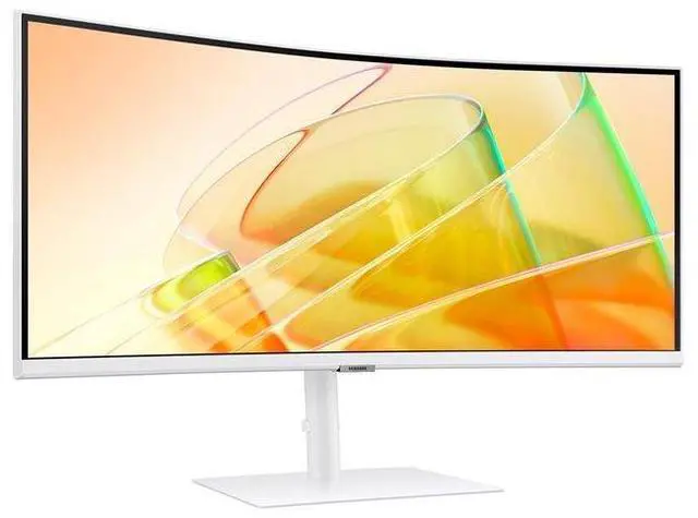 Alt view image 3 of 6 - Open_Box - Samsung 34" ViewFinity S6 Curved LED VA Monitor, UWQHD 100Hz 5ms GTG, AMD FreeSync, HDR10, KVM, Speaker, GbE, USB 3.0 Hub - Warm White (LS34C650TANXGO)