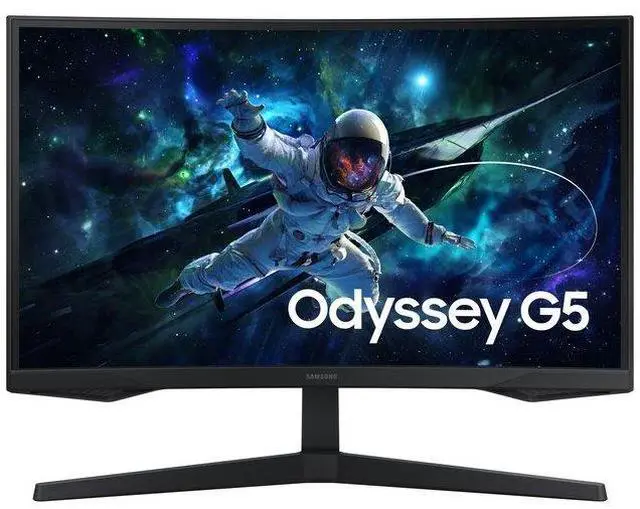 Main image of Open_Box (Excellent) - Samsung Odyssey G5 27" QHD 165Hz 1ms GTG Curved VA LED FreeSync Gaming Monitor - Black (LS27CG550ENXZA)