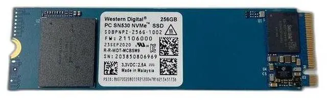 Alt view image 2 of 7 - Western Digital PC SN530 (SDBPNPZ-256G) 256GB M.2 2280 PCIe NVMe Internal Solid State Drive (SSD) w/ M2 Pro SSD Cooler for M.2 Drives Black (ACOTH00001A)
