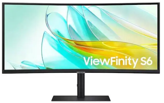 Main image of Open_Box - Samsung 34" ViewFinity S6 S65UC QHD 100Hz 5ms GTG HDR10 Curved VA LCD FreeSync Monitor - Black (LS34C654UENXGO)