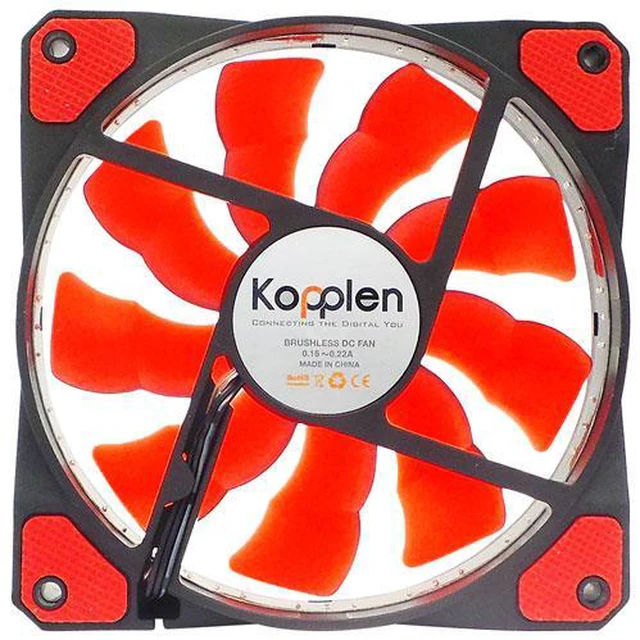Main image of Kopplen LED 120mm High Silence Hydraulic Bearing Reinforced Case Fan - Red (ACF120-32LED-RED)