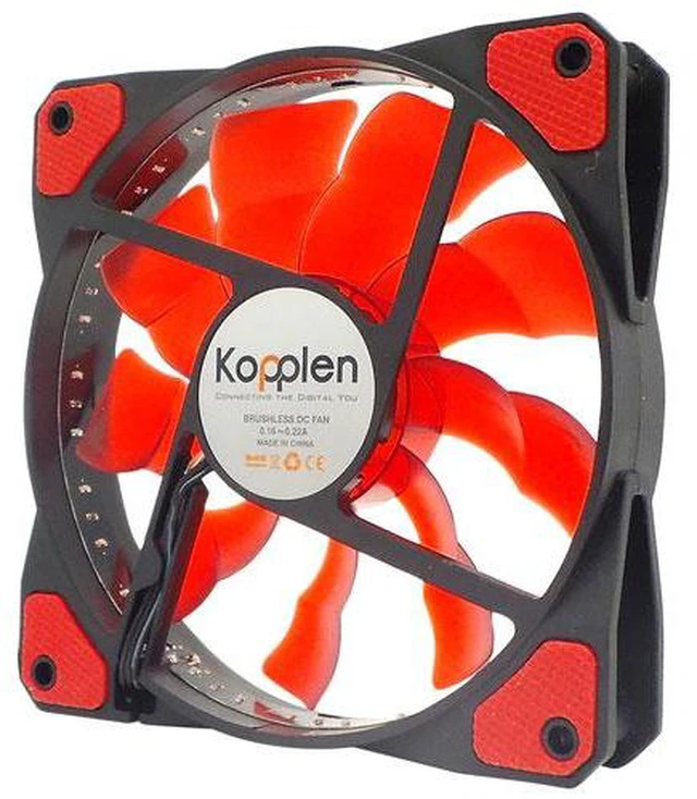 Alt view image 2 of 2 - Kopplen LED 120mm High Silence Hydraulic Bearing Reinforced Case Fan - Red (ACF120-32LED-RED)