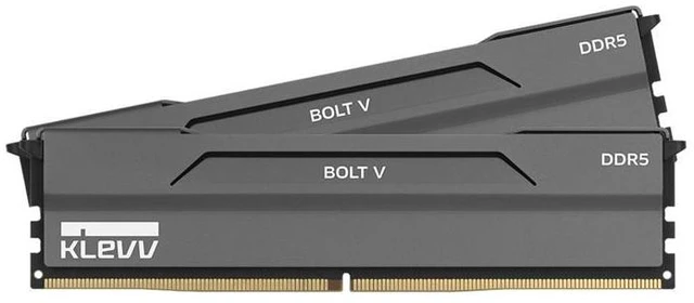 Main image of KLEVV Bolt V DDR5 32GB (2x16GB) 6000MHz CL28 SK Hynix A-Die 1.35V Gaming Desktop Ram Memory XMP 3.0 / AMD Expo Ready - Charcoal Grey (KD5AGUA80-60B280H)