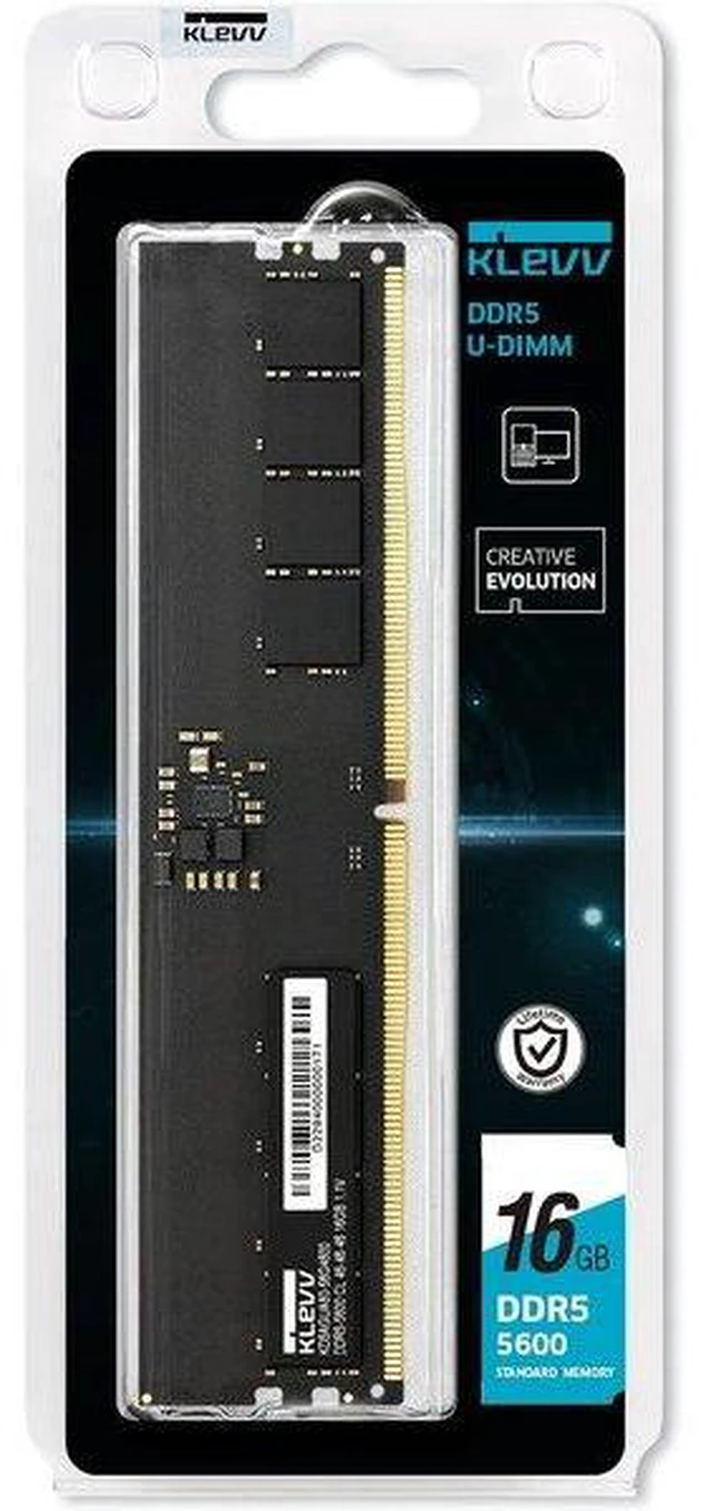 Alt view image 6 of 12 - KLEVV KD5AGUA80-56G460A DDR5 16GB (1x16GB) 5600MHz CL46 UDIMM SK Hynix A-Die Desktop Ram Memory 1.1V