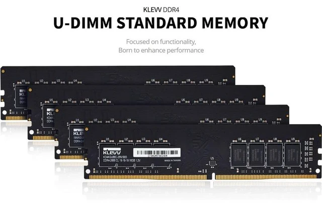 Alt view image 2 of 6 - KLEVV U-DIMM SK Hynix Chips DDR4 16GB (2x 8GB) Standard Desktop Memory Kit, 3200MHz 22-22-22-51 1.2V, 288-Pin, Unbuffered, Black (KD48GU880-32N220D)