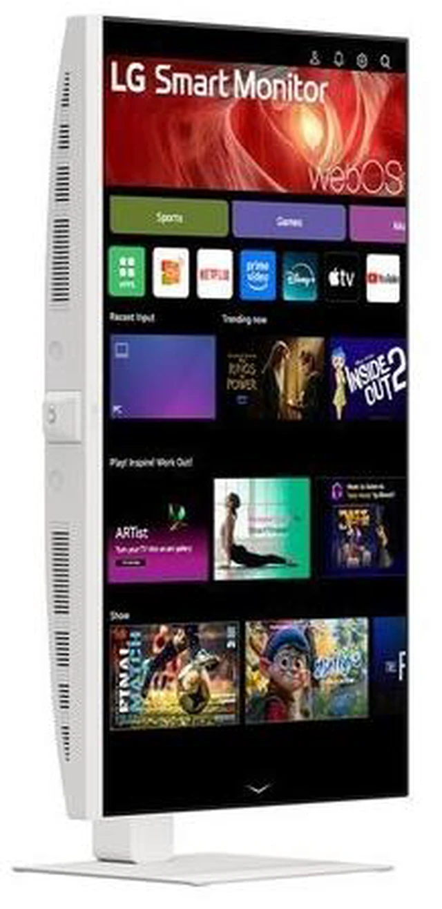 Alt view image 5 of 7 - Open_Box - LG 27 " UHD 4K 60Hz IPS FreeSync HDR10 Speaker USB-C WebOS Remote Control White Monitor, Height Adjust, Swivel, Pivot & Tilt 27U730SA-W