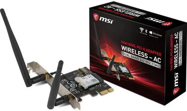 MSI WIRELESS AC ADAPTER INTEL 8265 PCIE DUAL BAND 2X2 802.11
