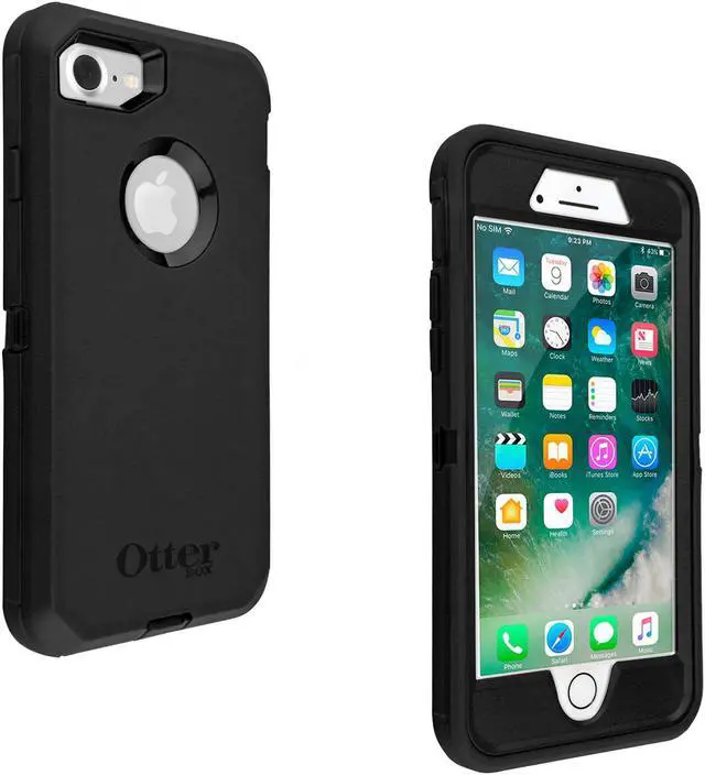 Alt view image 3 of 20 - OtterBox DEFENDER SERIES Case for iPhone 7 (ONLY) - Retail Packaging - BLACK