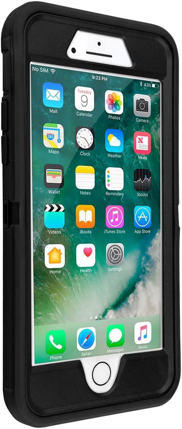 Alt view image 4 of 20 - OtterBox DEFENDER SERIES Case for iPhone 7 (ONLY) - Retail Packaging - BLACK