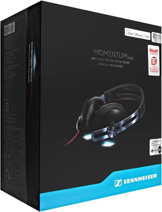 Alt view image 5 of 5 - Sennheiser Momentum Over-Ear Headphones-Black