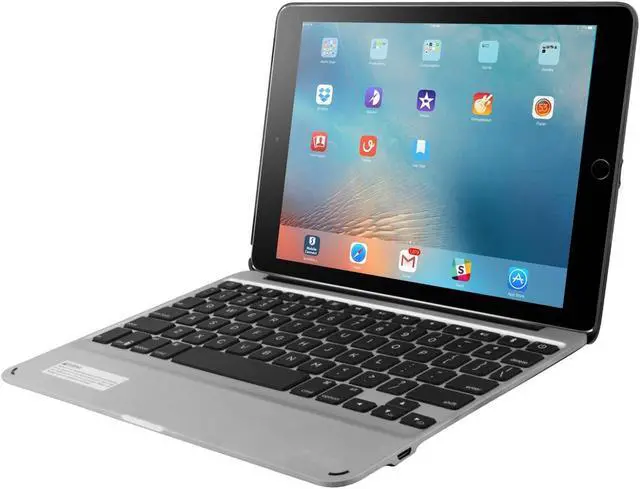Alt view image 8 of 16 - ZAGG Slim Book Case with Keyboard for the Apple 9.7-inch iPad Pro Model ID8ZF2-BB0